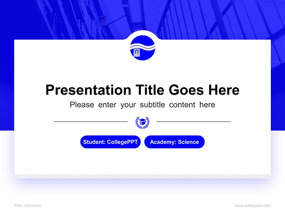 Niimi University National Scholarship Defense PPT Template4:3 ratio PPT effect preview image4