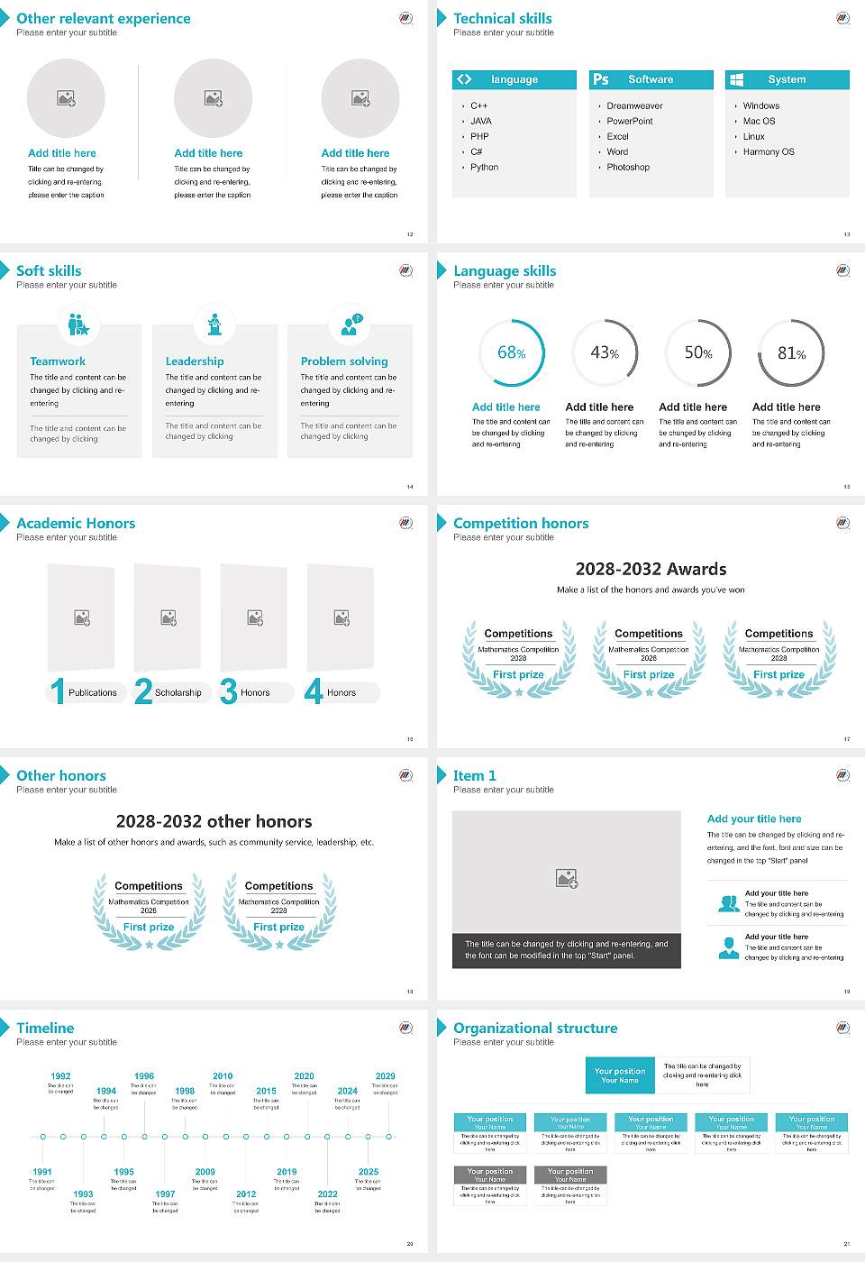 Nara Institute of Science and Technology Resume PPT Template16:9 ratio PPT effect preview image3