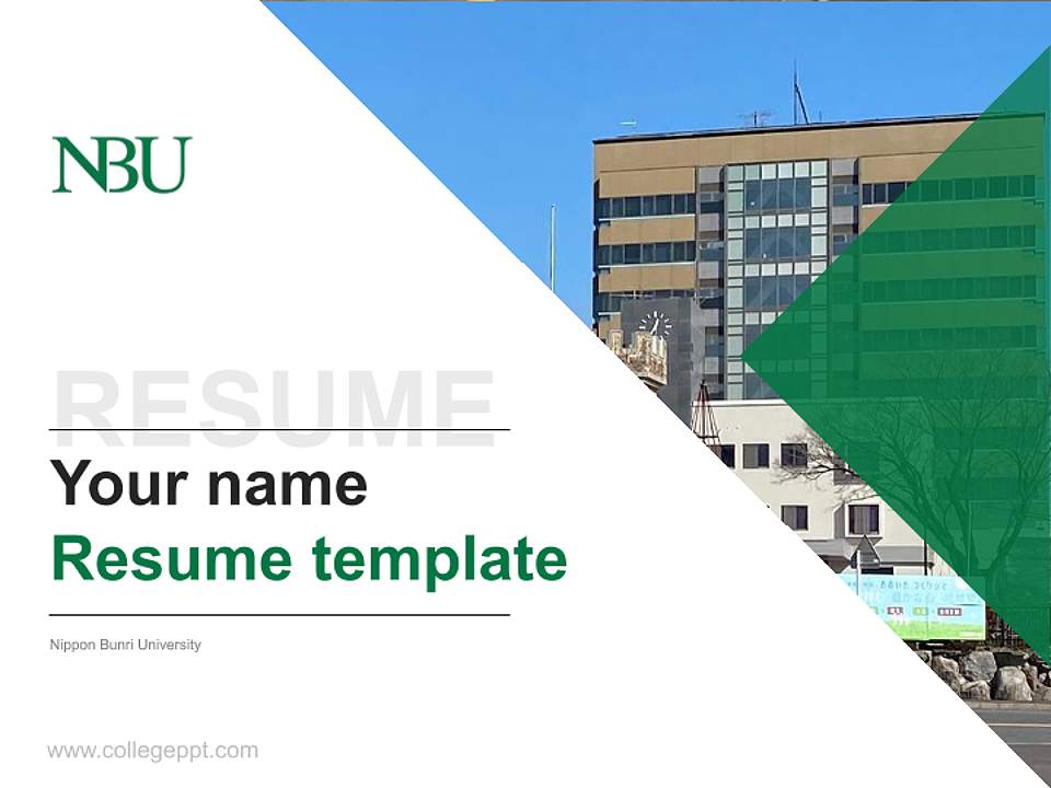 Nippon Bunri University Resume PPT Template4:3 ratio PPT effect preview image5