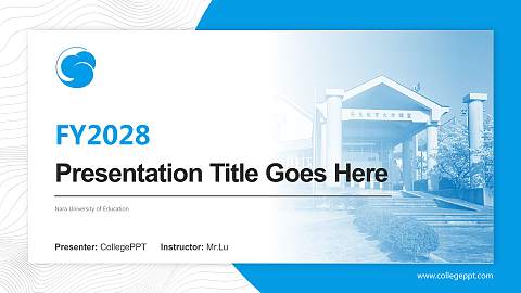 Nara University of Education Academic Presentation/Research Findings Report PPT Template