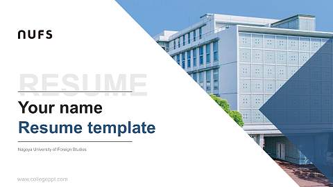 Nagoya University of Foreign Studies Resume PPT Template