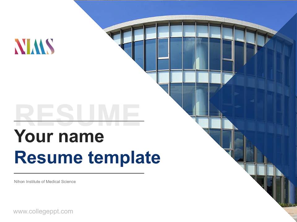Nihon Institute of Medical Science Resume PPT Template4:3 ratio PPT effect preview image5