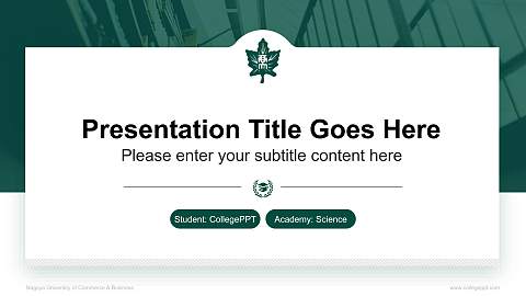 Nagoya University of Commerce & Business National Scholarship Defense PPT Template