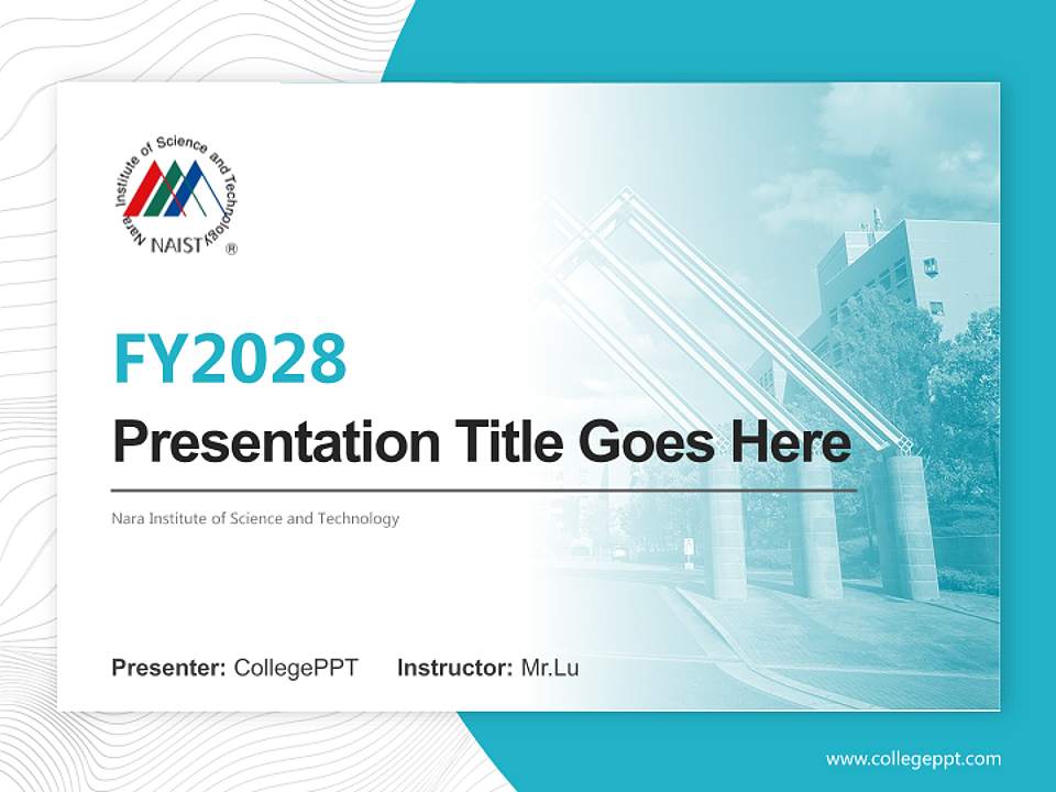 Nara Institute of Science and Technology Academic Presentation/Research Findings Report PPT Template4:3 ratio PPT effect preview image5