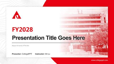 Nagoya University of The Arts Academic Presentation/Research Findings Report PPT Template
