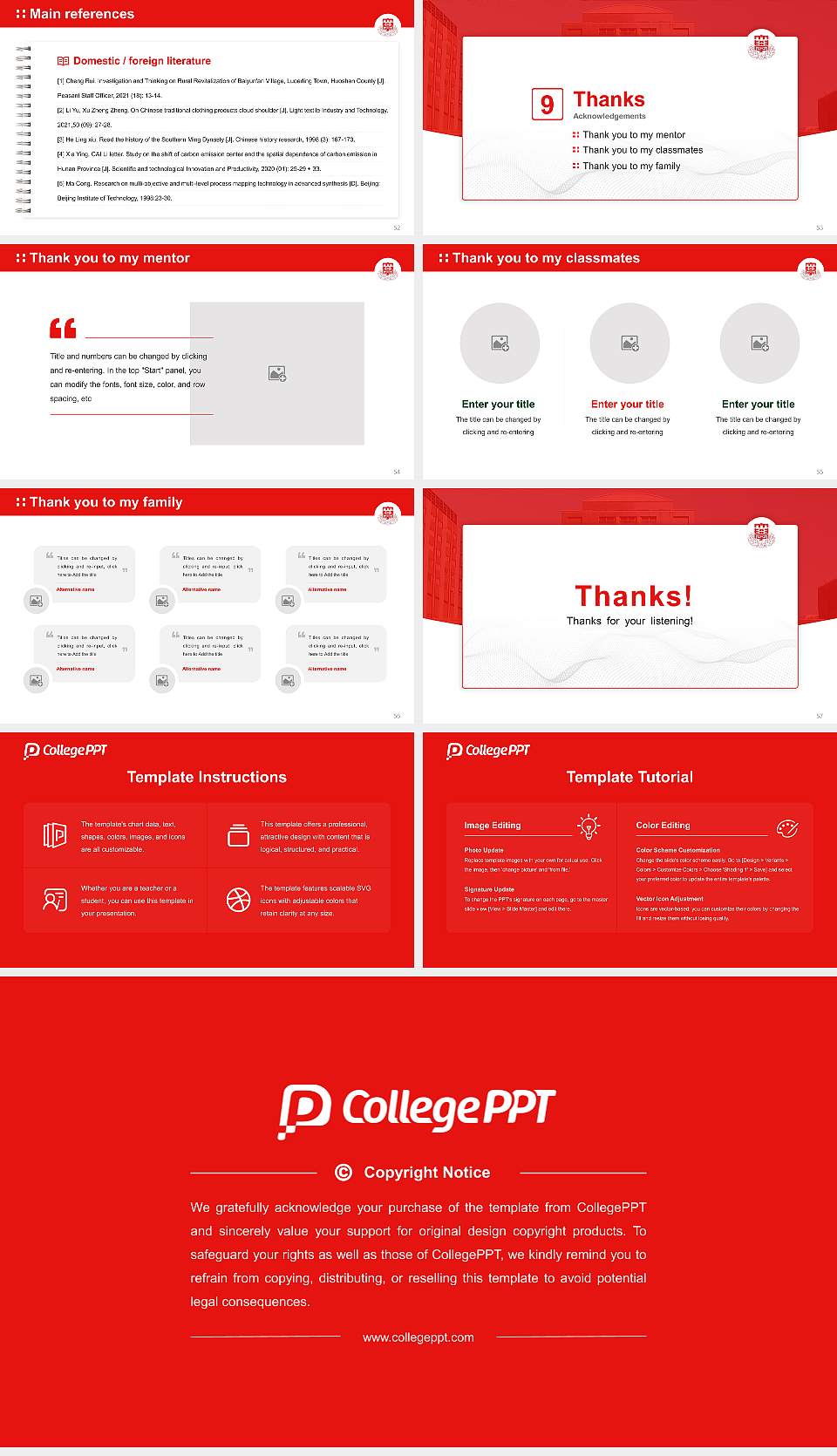 Nihon University Graduation Thesis Defense PPT Template16:9 ratio PPT effect preview image7