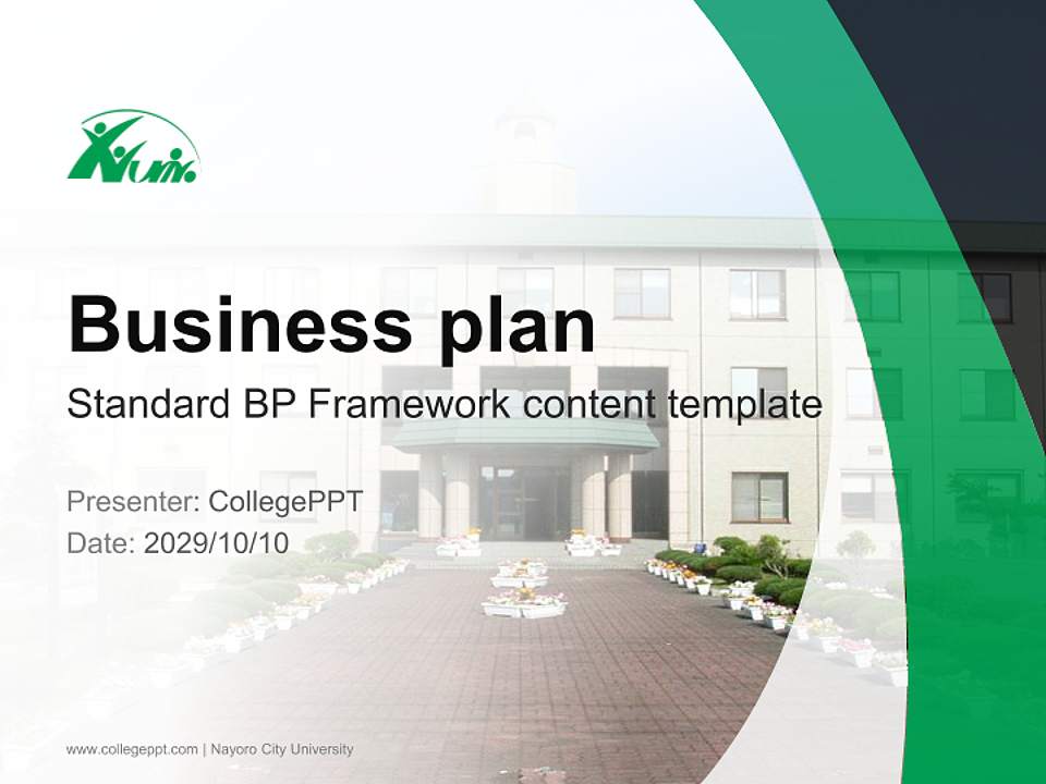 Nayoro City University Competition/Entrepreneurship Contest PPT Template4:3 ratio PPT effect preview image9