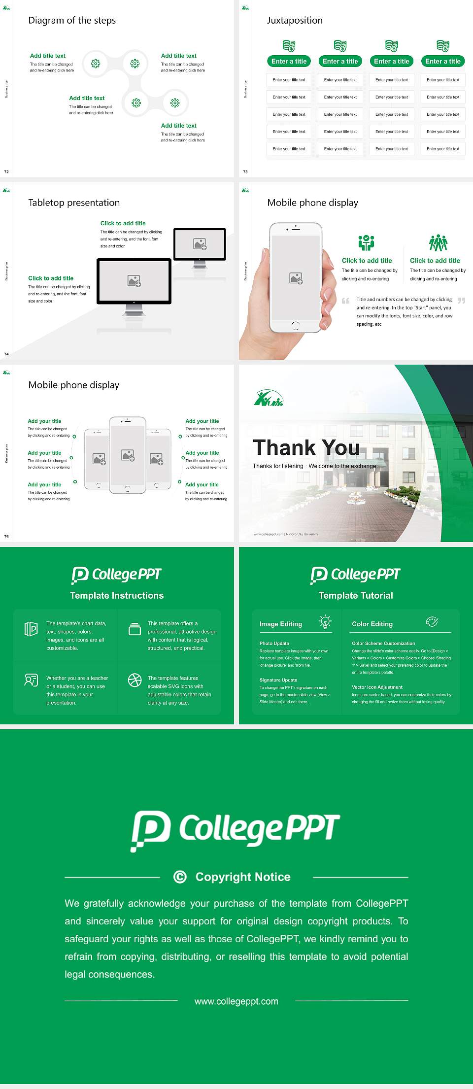Nayoro City University Competition/Entrepreneurship Contest PPT Template4:3 ratio PPT effect preview image9