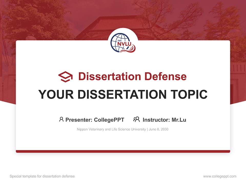 Nippon Veterinary and Life Science University Graduation Thesis Defense PPT Template4:3 ratio PPT effect preview image7