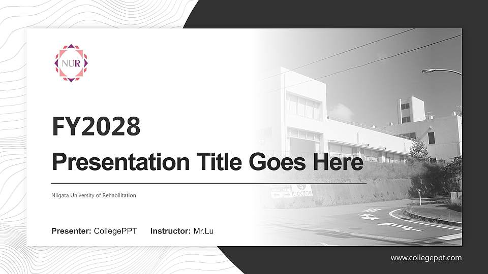Niigata University of Rehabilitation Academic Presentation/Research Findings Report PPT Template16:9 ratio PPT effect preview image