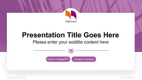 Nakamura Gakuen University National Scholarship Defense PPT Template