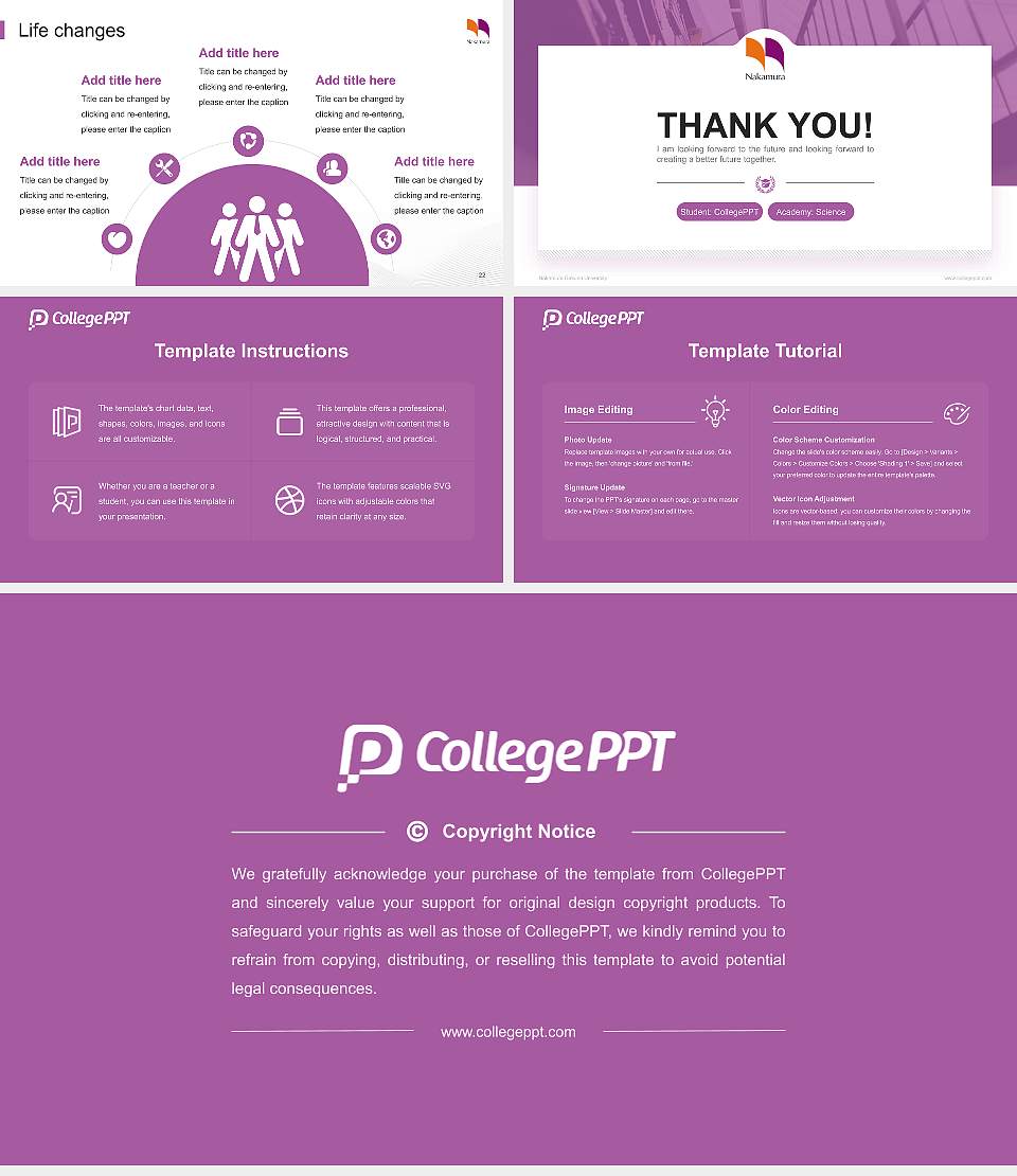 Nakamura Gakuen University National Scholarship Defense PPT Template16:9 ratio PPT effect preview image4