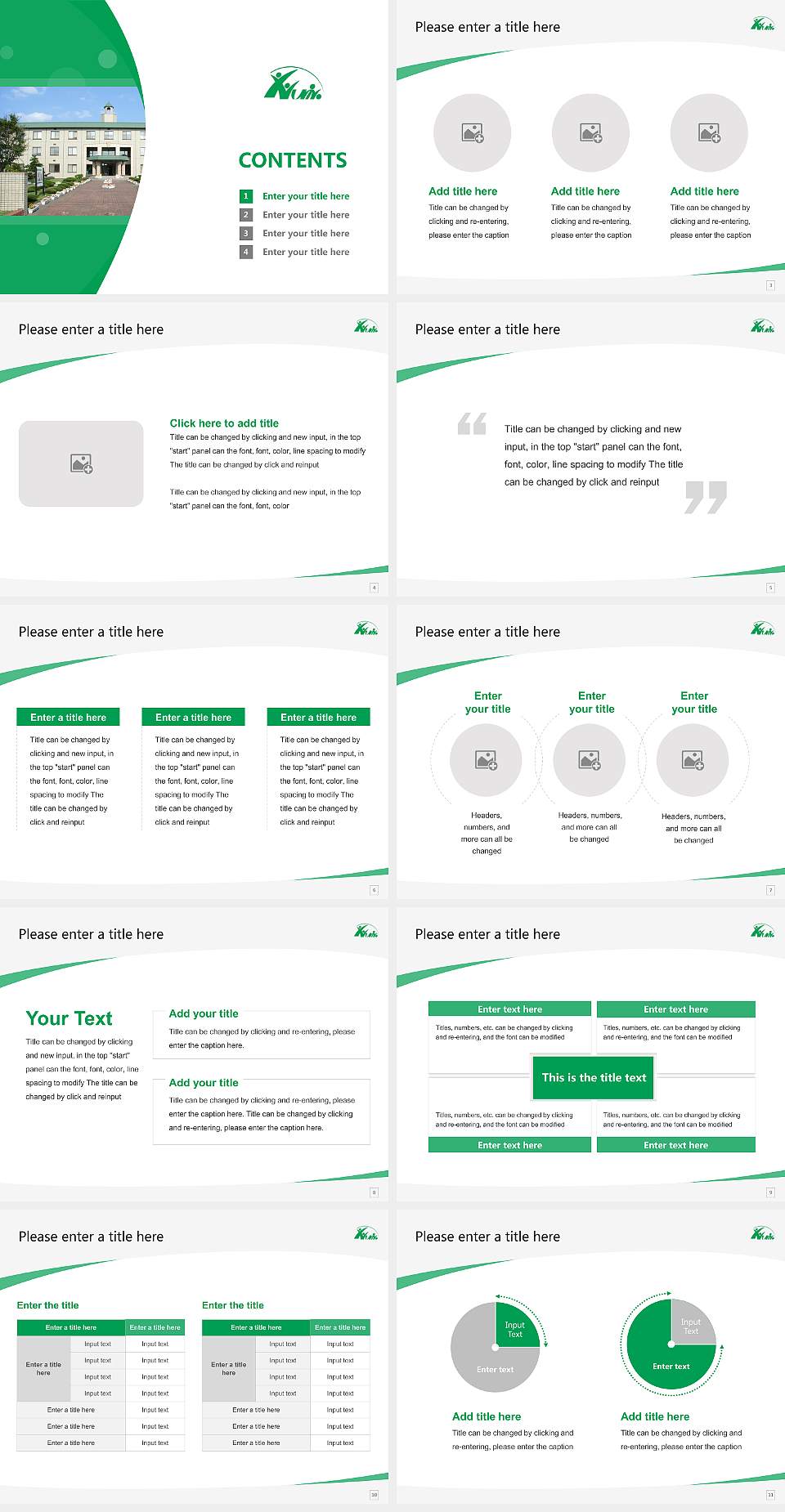 Nayoro City University Course/Courseware Creation PPT Template4:3 ratio PPT effect preview image2