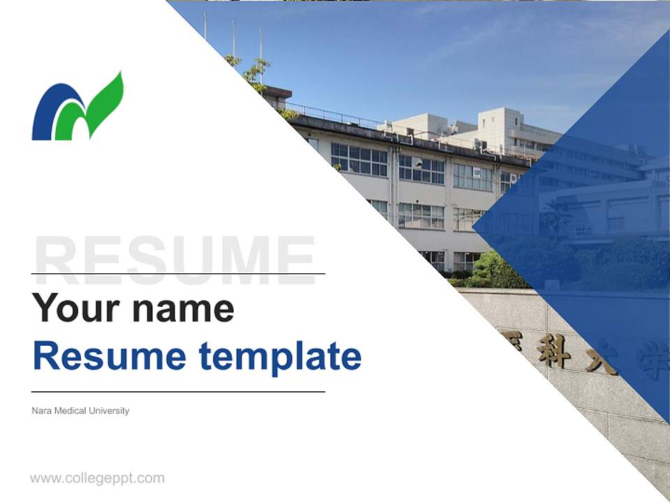 Nara Medical University Resume PPT Template4:3 ratio PPT effect preview image5