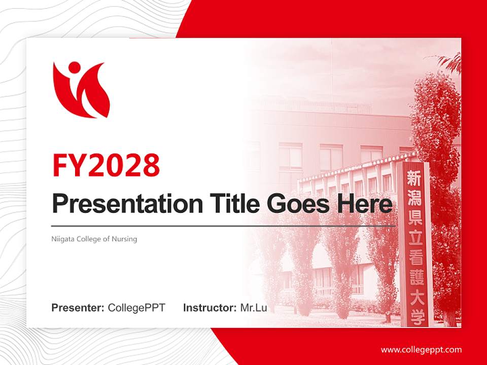 Niigata College of Nursing Academic Presentation/Research Findings Report PPT Template4:3 ratio PPT effect preview image5