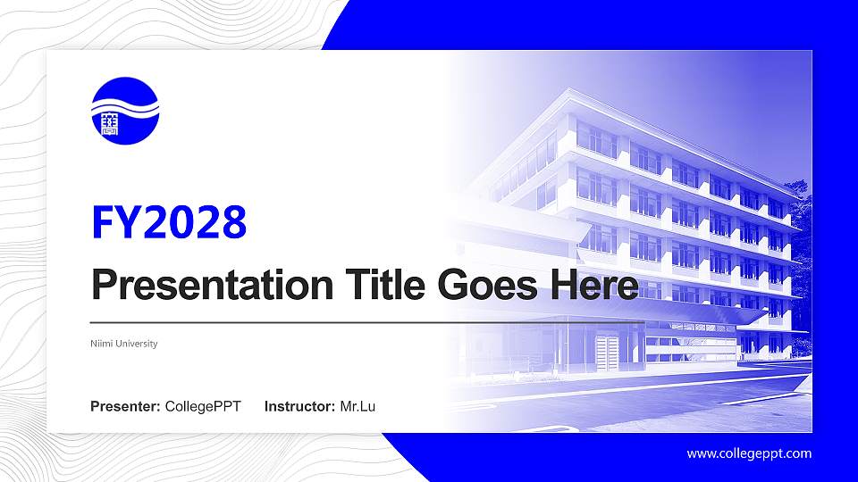 Niimi University Academic Presentation/Research Findings Report PPT Template16:9 ratio PPT effect preview image