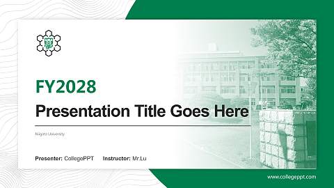 Niigata University Academic Presentation/Research Findings Report PPT Template