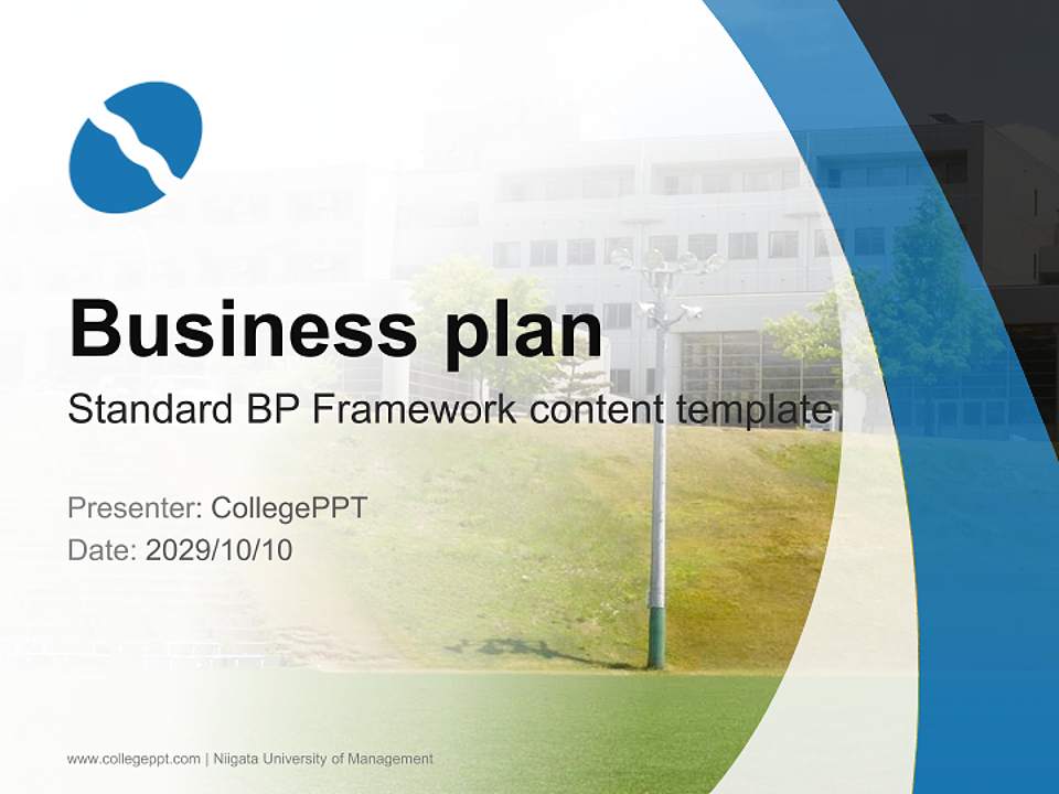 Niigata University of Management Competition/Entrepreneurship Contest PPT Template4:3 ratio PPT effect preview image9