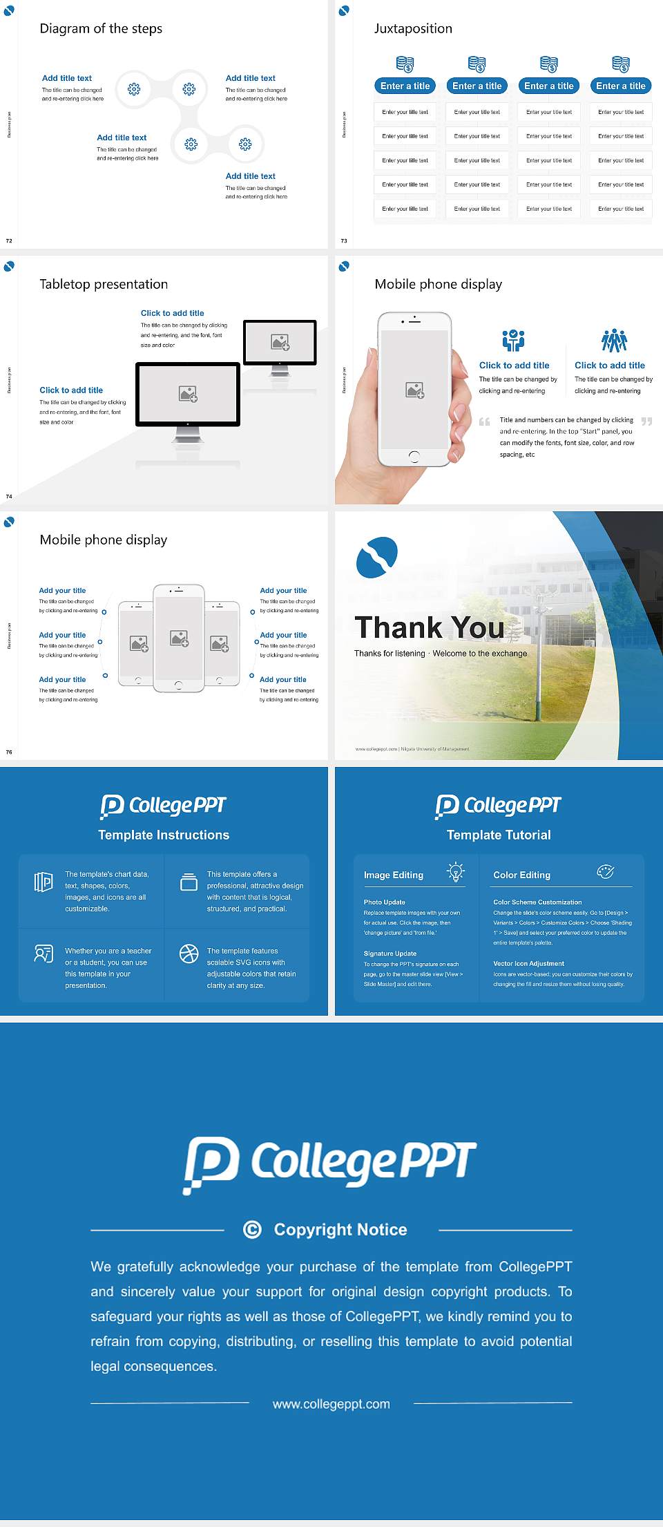 Niigata University of Management Competition/Entrepreneurship Contest PPT Template4:3 ratio PPT effect preview image9