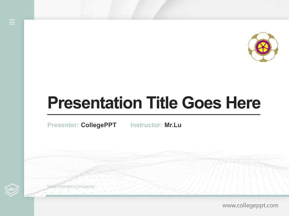 Nara Women’s University Thesis Proposal/Graduation Defense PPT Template4:3 ratio PPT effect preview image5