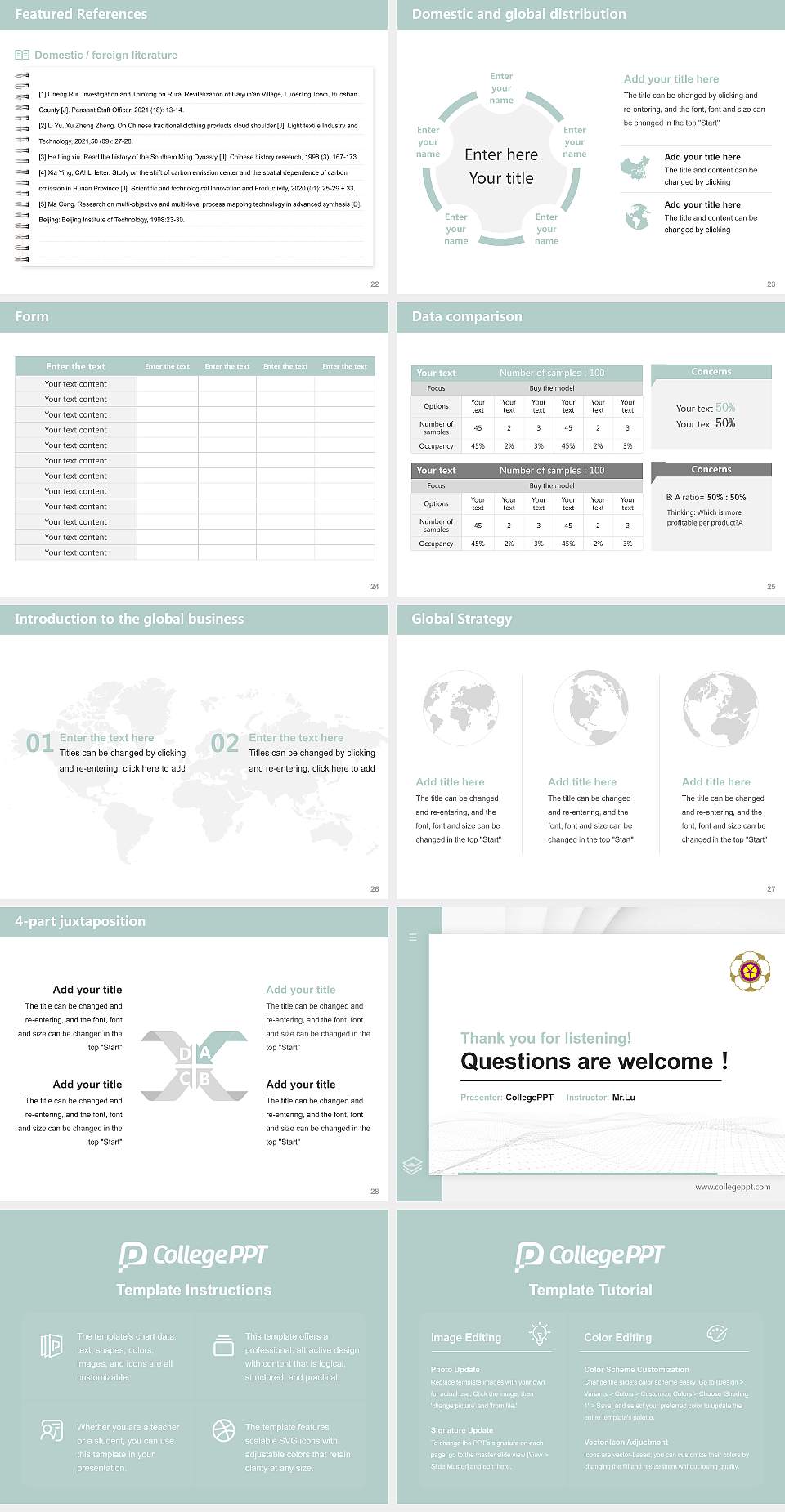 Nara Women’s University Thesis Proposal/Graduation Defense PPT Template4:3 ratio PPT effect preview image4