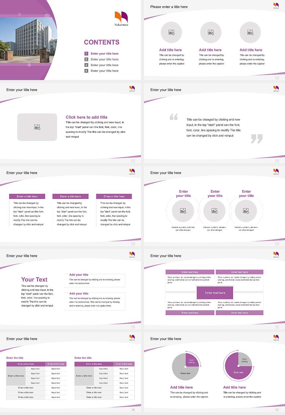 Nakamura Gakuen University Course/Courseware Creation PPT Template16:9 ratio PPT effect preview image2