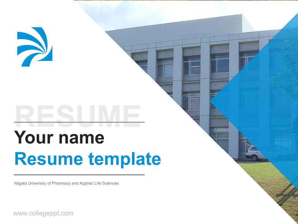 Niigata University of Pharmacy and Applied Life Sciences Resume PPT Template4:3 ratio PPT effect preview image5