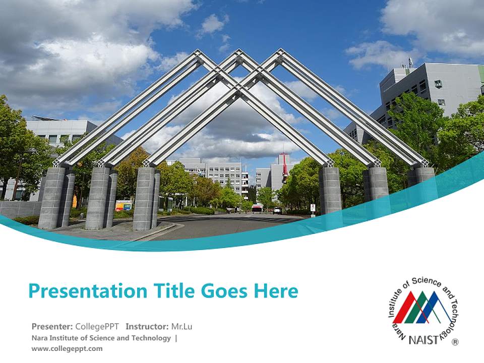 Nara Institute of Science and Technology Course/Courseware Creation PPT Template4:3 ratio PPT effect preview image5