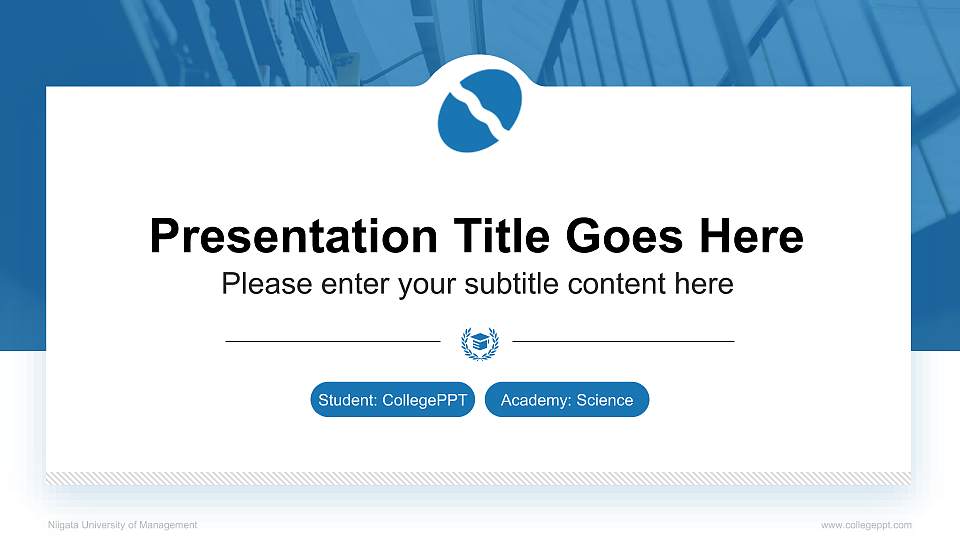 Niigata University of Management National Scholarship Defense PPT Template16:9 ratio PPT effect preview image