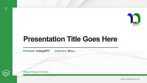 Nagoya Sangyo University Thesis Proposal/Graduation Defense PPT Template