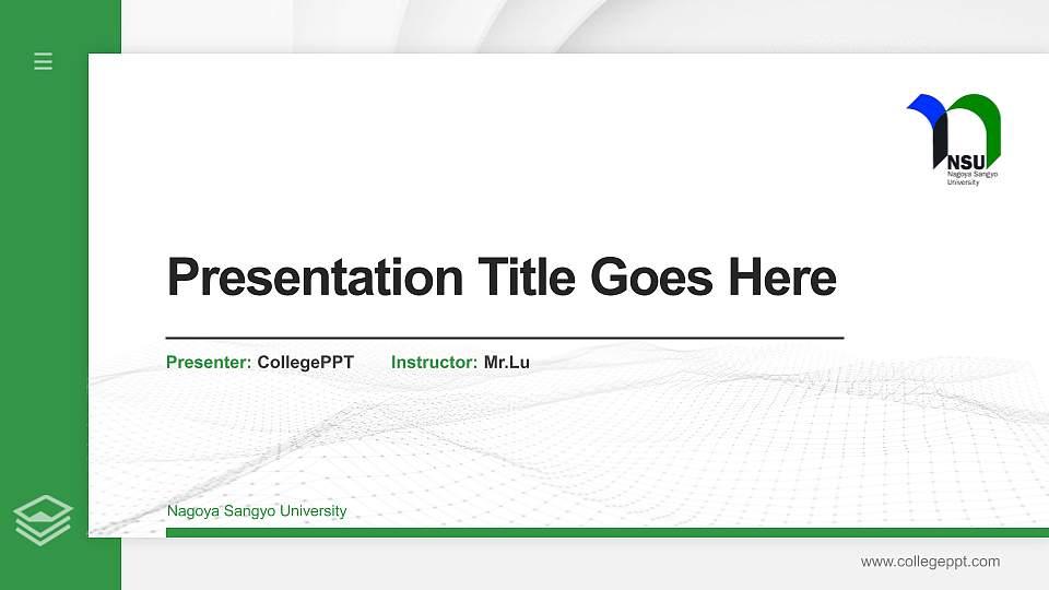 Nagoya Sangyo University Thesis Proposal/Graduation Defense PPT Template16:9 ratio PPT effect preview image