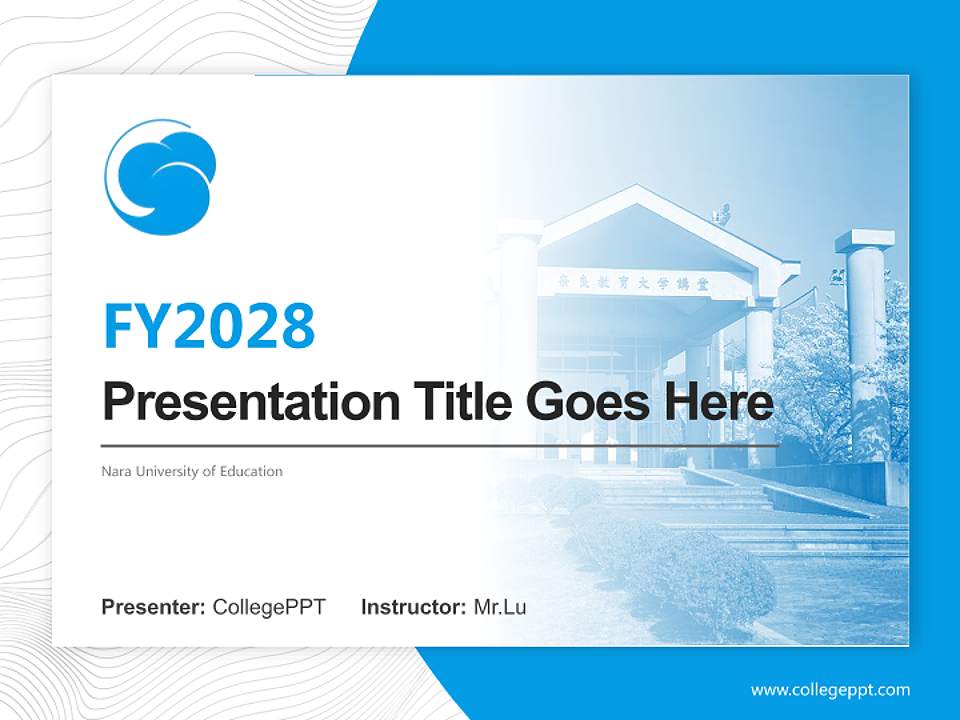 Nara University of Education Academic Presentation/Research Findings Report PPT Template4:3 ratio PPT effect preview image5