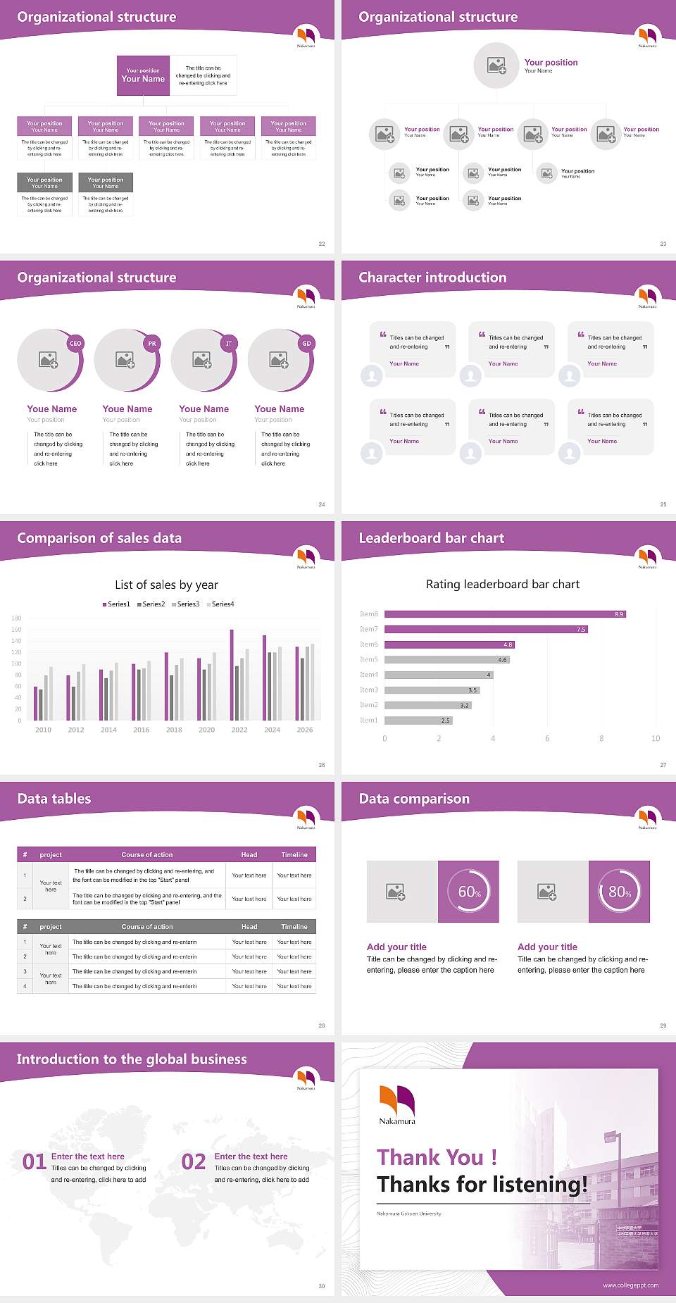 Nakamura Gakuen University Academic Presentation/Research Findings Report PPT Template4:3 ratio PPT effect preview image4