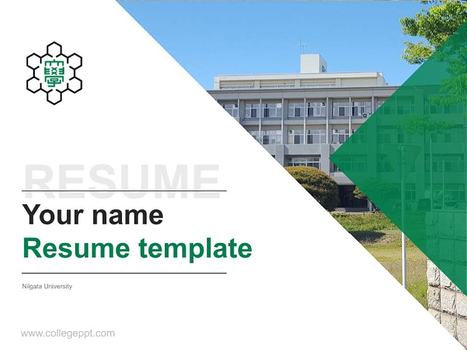Niigata University Resume PPT Template4:3 ratio PPT effect preview image5
