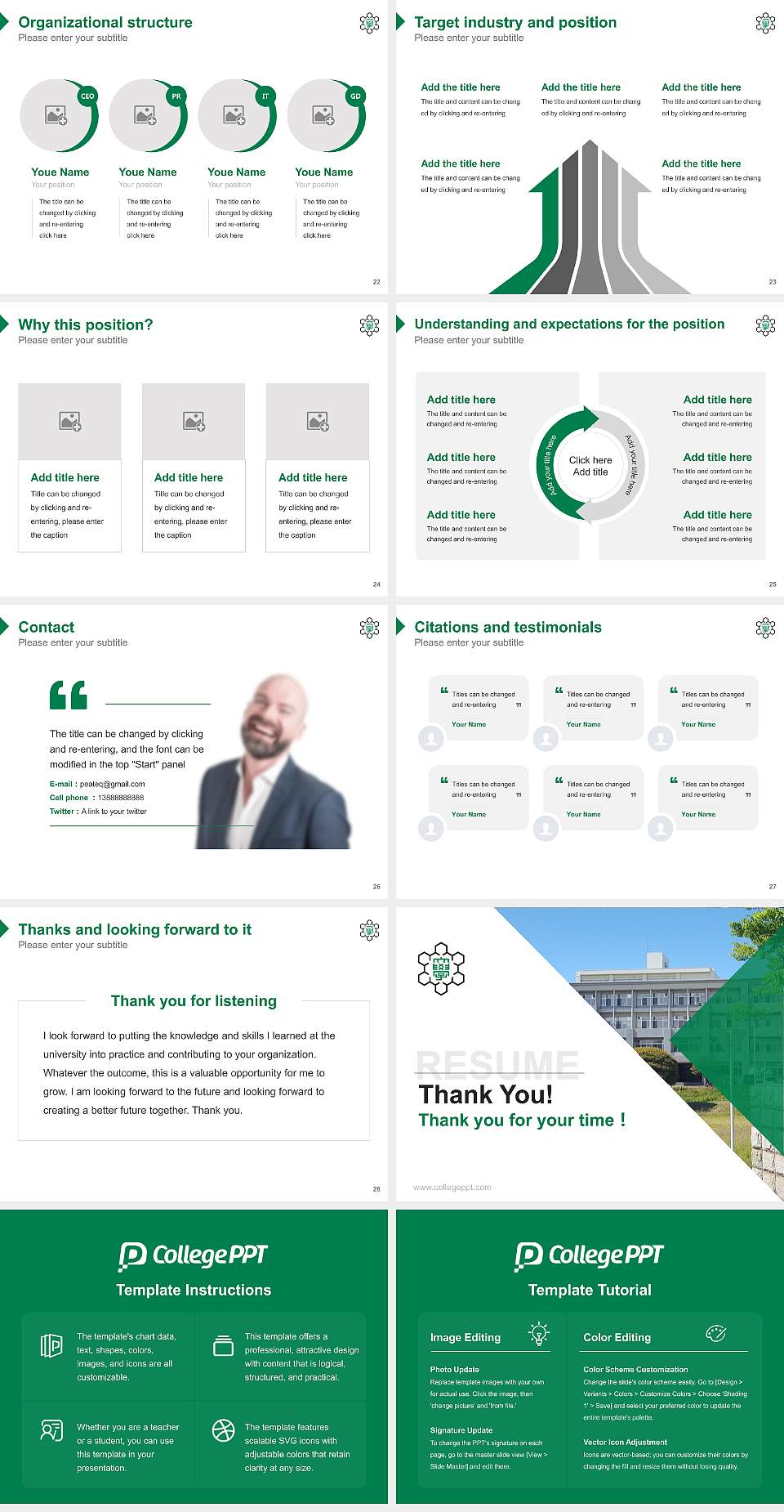 Niigata University Resume PPT Template4:3 ratio PPT effect preview image4