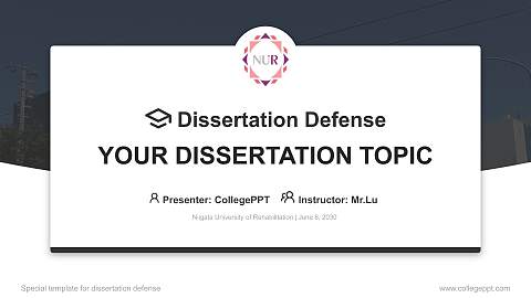 Niigata University of Rehabilitation Graduation Thesis Defense PPT Template