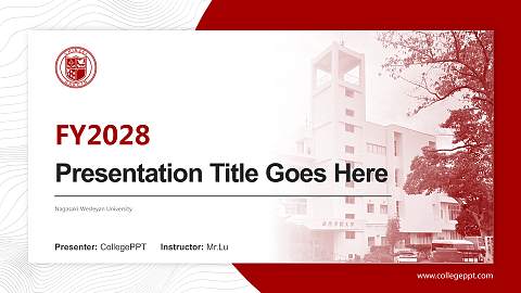 Nagasaki Wesleyan University Academic Presentation/Research Findings Report PPT Template