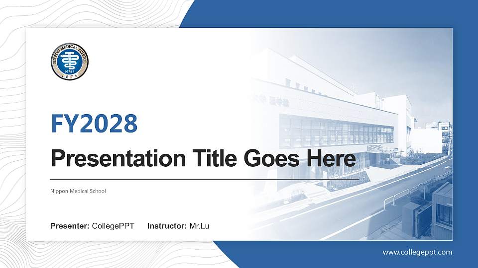 Nippon Medical School Academic Presentation/Research Findings Report PPT Template16:9 ratio PPT effect preview image