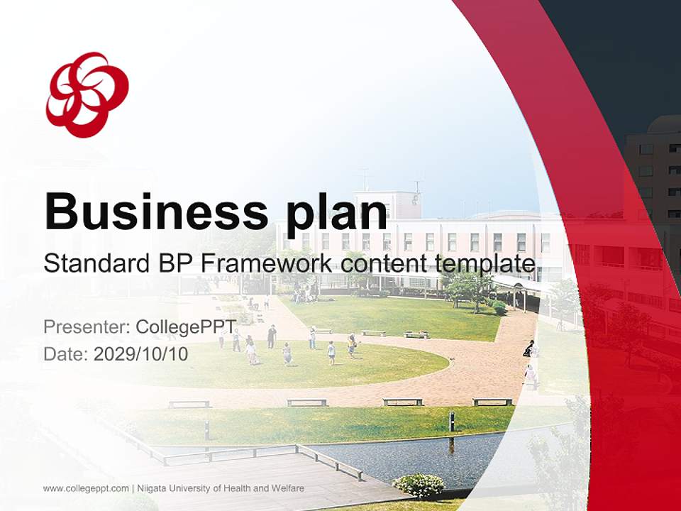 Niigata University of Health and Welfare Competition/Entrepreneurship Contest PPT Template4:3 ratio PPT effect preview image9