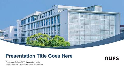 Nagoya University of Foreign Studies Course/Courseware Creation PPT Template
