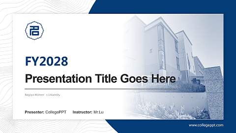 Nagoya Women’s University Academic Presentation/Research Findings Report PPT Template