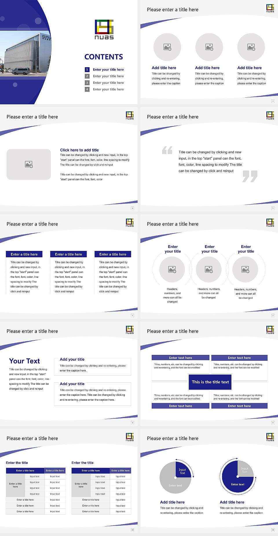 Nagoya University of Arts and Sciences Course/Courseware Creation PPT Template4:3 ratio PPT effect preview image2