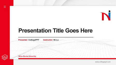 Nihon Bunka University Thesis Proposal/Graduation Defense PPT Template