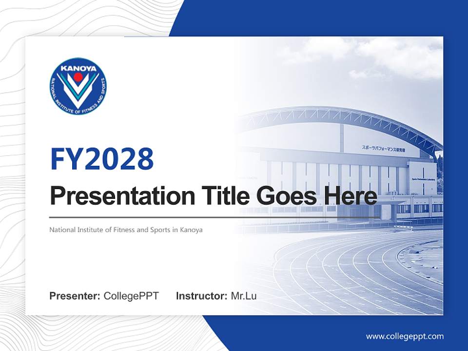 National Institute of Fitness and Sports in Kanoya Academic Presentation/Research Findings Report PPT Template4:3 ratio PPT effect preview image5