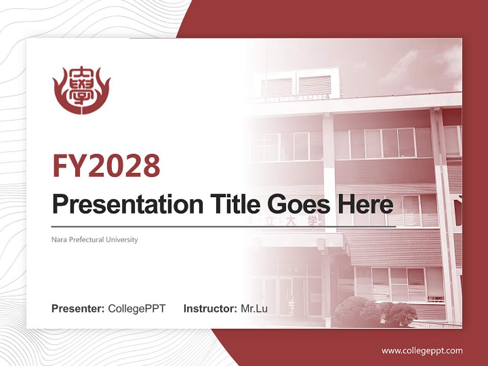 Nara Prefectural University Academic Presentation/Research Findings Report PPT Template4:3 ratio PPT effect preview image5