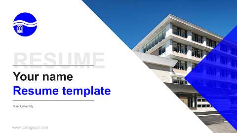 Niimi University Resume PPT Template