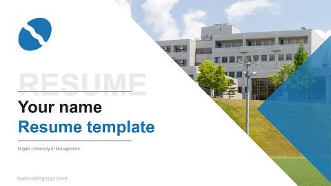 Niigata University of Management Resume PPT Template
