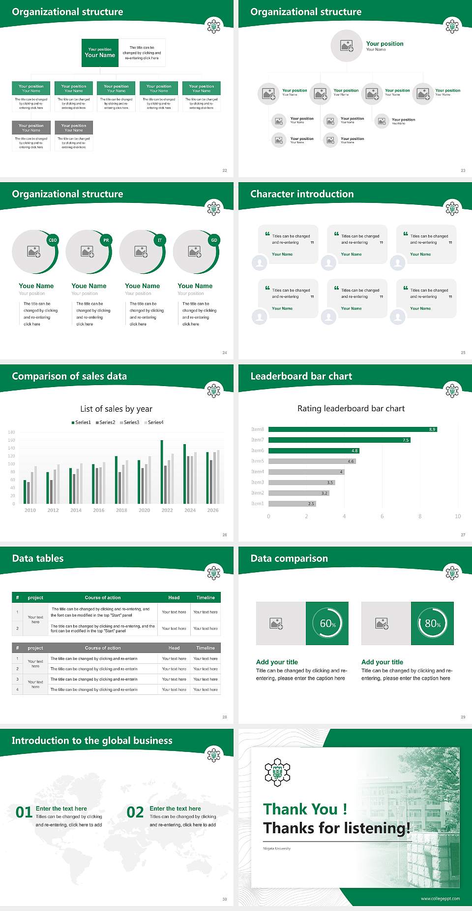 Niigata University Academic Presentation/Research Findings Report PPT Template4:3 ratio PPT effect preview image4