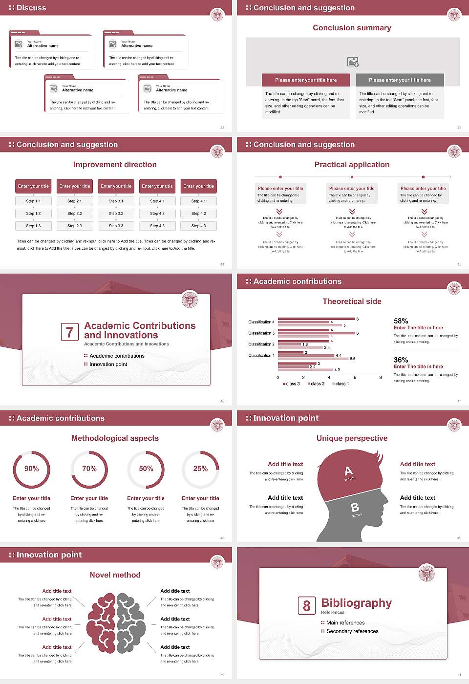 Nagoya University of Economics Graduation Thesis Defense PPT Template16:9 ratio PPT effect preview image6
