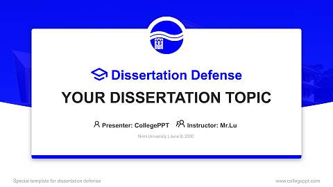 Niimi University Graduation Thesis Defense PPT Template